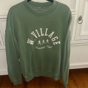 Green Crewneck Oversized Sweatshirt